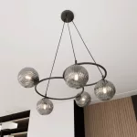 EMIBIG LIBRA 5 BL GRAFIT Fekete Beltéri Függőlámpa E14 IP20 EB-1380-5