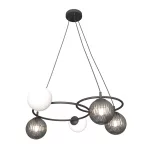 EMIBIG LIBRA 5 BL MIX Fekete Beltéri Függőlámpa E14 IP20 EB-1381-5