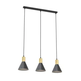   EMIBIG ROSA 3 BL Fekete Beltéri Függőlámpa E27 IP20 EB-1388-3