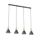 EMIBIG ROSA 4 BL Fekete Beltéri Függőlámpa E27 IP20 EB-1388-4
