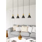 EMIBIG ROSA 4 BL Fekete Beltéri Függőlámpa E27 IP20 EB-1388-4