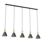 EMIBIG ROSA 5 BL Fekete Beltéri Függőlámpa E27 IP20 EB-1388-5