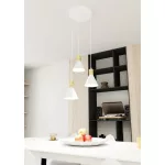 EMIBIG ROSA 3 WH PREM Fehér Beltéri Függőlámpa E27 IP20 EB-1389-3PREM