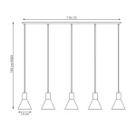 EMIBIG ROSA 5 WH Fehér Beltéri Függőlámpa E27 IP20 EB-1389-5