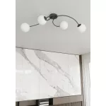 EMIBIG VIBRA 4 BL OPAL Fekete Beltéri Mennyezeti lámpa E14 IP20 EB-1398-4