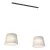 EMIBIG EPOCA 2 BEIGE Fekete Beltéri Függőlámpa E27 IP20 EB-1404-2
