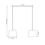 EMIBIG EPOCA 2 BEIGE Fekete Beltéri Függőlámpa E27 IP20 EB-1404-2
