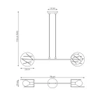 EMIBIG XOTIC 2 WH Fehér Beltéri Függőlámpa E27 IP20 EB-1412-2