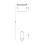 EMIBIG PEARL LP1 BEIGE Fekete Beltéri Állólámpa E27 IP20 EB-1419-LP1
