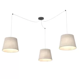   EMIBIG ASCOT 3 BEIGE Fekete Beltéri Függőlámpa E27 IP20 EB-1423-3