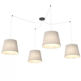   EMIBIG ASCOT 4 BEIGE Fekete Beltéri Függőlámpa E27 IP20 EB-1423-4