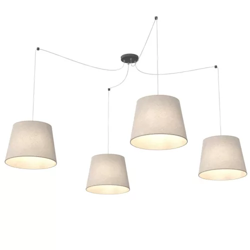 EMIBIG ASCOT 4 BEIGE Fekete Beltéri Függőlámpa E27 IP20 EB-1423-4