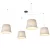 EMIBIG ASCOT 4 BEIGE Fekete Beltéri Függőlámpa E27 IP20 EB-1423-4