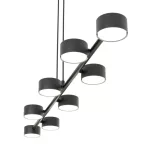 EMIBIG MEGARA 8 BL Fekete Beltéri Függőlámpa GX53 IP20 EB-1439-8