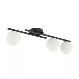   EMIBIG KAIRO 3 BL OPAL Fekete Beltéri Mennyezeti lámpa E14 IP20 EB-1446-3