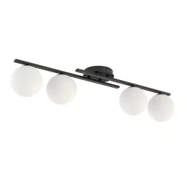   EMIBIG KAIRO 4 BL OPAL Fekete Beltéri Mennyezeti lámpa E14 IP20 EB-1446-4