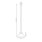 EMIBIG LUNARO 1S BL BLACK Fekete Beltéri Függőlámpa GX53 IP20 EB-1471-1S