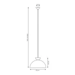 EMIBIG LUNARO 1L BL GREEN Fekete Beltéri Függőlámpa GX53 IP20 EB-1473-1L