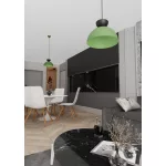 EMIBIG LUNARO 1S BL GREEN Fekete Beltéri Függőlámpa GX53 IP20 EB-1473-1S
