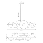 EMIBIG VOLUM 6 BLACK Fekete Beltéri Függőlámpa G9 IP20 EB-1482-6