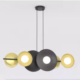   EMIBIG VOLUM 6 BL GOLD Fekete Beltéri Függőlámpa G9 IP20 EB-1483-6