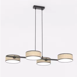   EMIBIG DRUMZ 4 RATTAN Barna Beltéri Függőlámpa E14 IP20 EB-1565-4