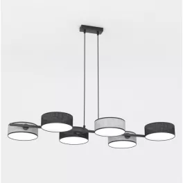   EMIBIG DRUMZ 6 MIX2 Fekete Beltéri Függőlámpa E14 IP20 EB-1567-6