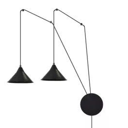   EMIBIG ABRAMO 2 BLACK Fekete Beltéri Függőlámpa E27 IP20 EB-160-2