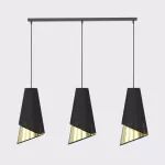 EMIBIG MODA 3 BL GOLD Fekete Beltéri Függőlámpa E27 IP20 EB-1617-3