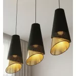 EMIBIG MODA 3 BL GOLD Fekete Beltéri Függőlámpa E27 IP20 EB-1617-3