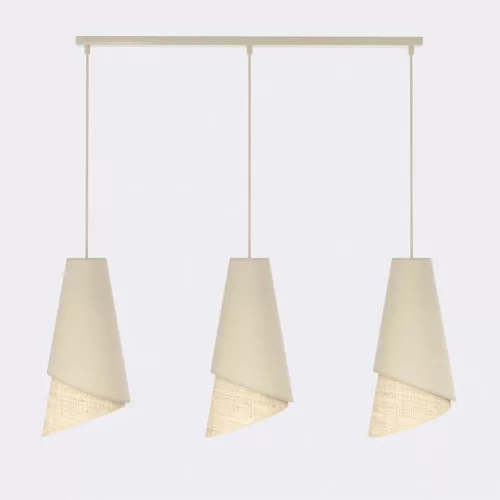 EMIBIG MODA 3 MO RATTAN Fekete Beltéri Függőlámpa E27 IP20 EB-1620-3