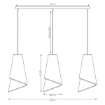 EMIBIG MODA 3 MO RATTAN Fekete Beltéri Függőlámpa E27 IP20 EB-1620-3