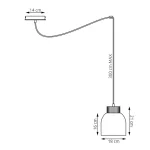 EMIBIG KRU 1 WHITE Fehér Beltéri Függőlámpa E27 IP20 EB-1625-1