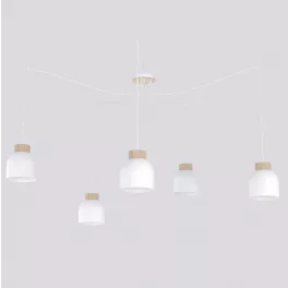   EMIBIG KRU 5 WHITE Fehér Beltéri Függőlámpa E27 IP20 EB-1625-5