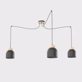   EMIBIG KRU 3 BLACK Fekete Beltéri Függőlámpa E27 IP20 EB-1626-3