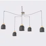 EMIBIG KRU 5 BLACK Fekete Beltéri Függőlámpa E27 IP20 EB-1626-5
