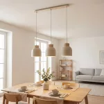 EMIBIG VIGO 3 MOKKA Bézs Beltéri Függőlámpa E27 IP20 EB-1627-3