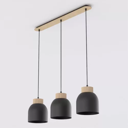 EMIBIG VIGO 3 BLACK Fekete Beltéri Függőlámpa E27 IP20 EB-1629-3