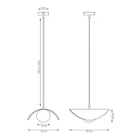 EMIBIG RITUAL 1M BLACK Fekete Beltéri Függőlámpa G9 IP20 EB-1630-1M