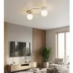 EMIBIG SOPRA 2 MOKKA OPAL Bézs Beltéri Mennyezeti lámpa E14 IP20 EB-1633-2