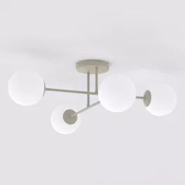   EMIBIG ROMA 4 MOKKA OPAL Bézs Beltéri Mennyezeti lámpa E14 IP20 EB-1635-4