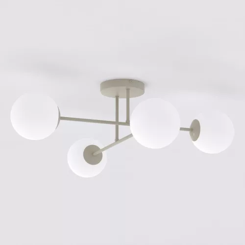 EMIBIG ROMA 4 MOKKA OPAL Bézs Beltéri Mennyezeti lámpa E14 IP20 EB-1635-4