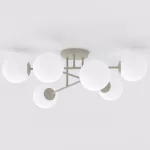 EMIBIG ROMA 6 MOKKA OPAL Bézs Beltéri Mennyezeti lámpa E14 IP20 EB-1635-6