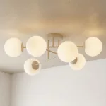 EMIBIG ROMA 6 MOKKA OPAL Bézs Beltéri Mennyezeti lámpa E14 IP20 EB-1635-6