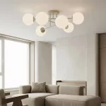 EMIBIG ROMA 6 MOKKA OPAL Bézs Beltéri Mennyezeti lámpa E14 IP20 EB-1635-6