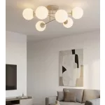 EMIBIG ROMA 6 MOKKA OPAL Bézs Beltéri Mennyezeti lámpa E14 IP20 EB-1635-6