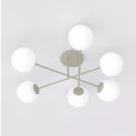 EMIBIG ROMA 6 MOKKA OPAL Bézs Beltéri Mennyezeti lámpa E14 IP20 EB-1635-6