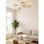 EMIBIG ROMA 4 MOKKA AMBER Bézs Beltéri Mennyezeti lámpa E14 IP20 EB-1636-4