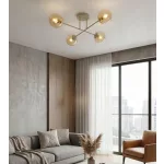 EMIBIG ROMA 4 MOKKA AMBER Bézs Beltéri Mennyezeti lámpa E14 IP20 EB-1636-4