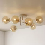 EMIBIG ROMA 6 MOKKA AMBER Bézs Beltéri Mennyezeti lámpa E14 IP20 EB-1636-6